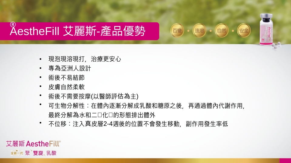 AestheFill 艾麗斯皮下填補劑 童顏針
